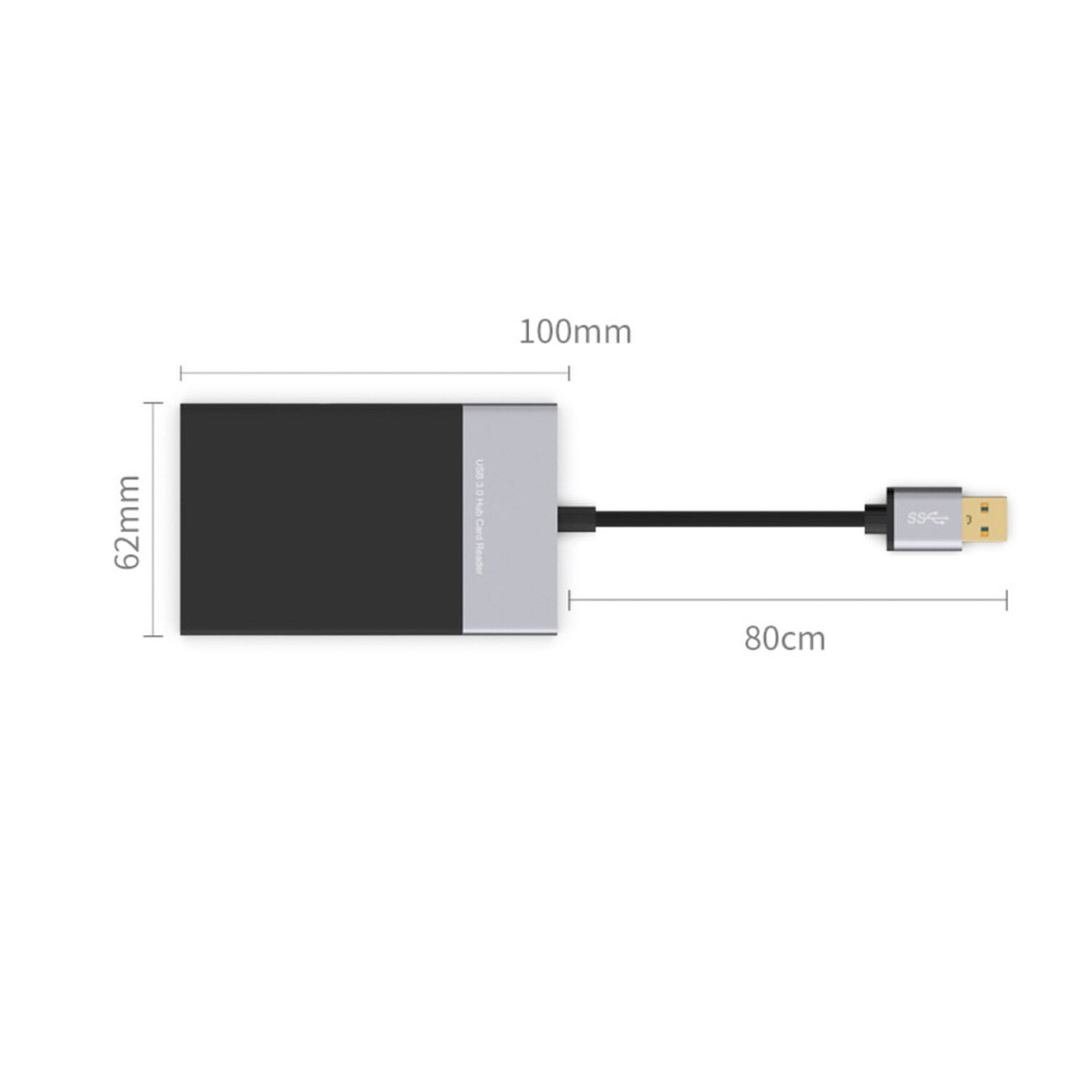 XQD Card Reader Multi Memory Card Reader with 2 x USB 3.0 HUB Adapter for Sony G/M Series, Lexar 2933X/1400X for Windows/Mac OS. 