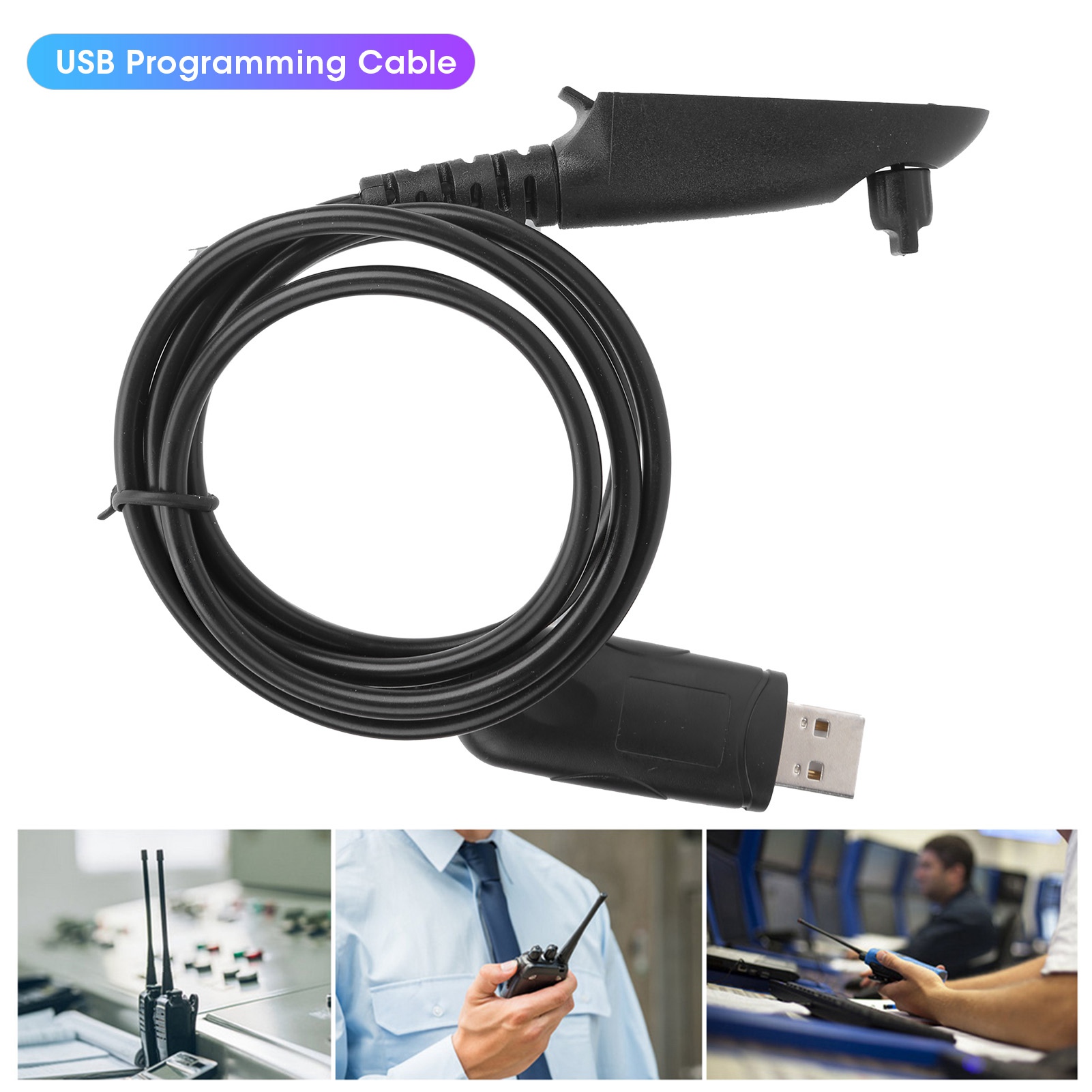 USB Programming Cable 2 Way Radio Wire With Software For Motorola HT750 HT1250. 