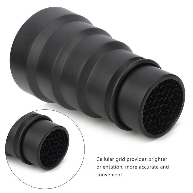 Lamplet Conical Snoot Flashlight Kit With Cellular Net 5 Pcs Color Filters For Photography Lights Below 250W. 