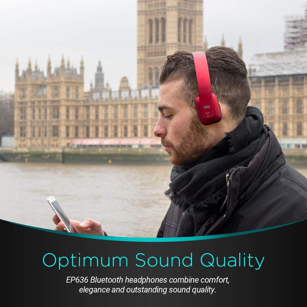 August EP636 Bluetooth Wireless Headphones with Microphone/NFC Comfortable On Ear HIFI Bluetooth v4.1 Headset for PC,Smartphone. 