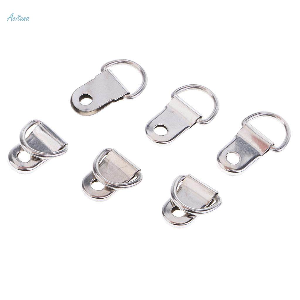 100x Photo Frame Hooks Single Hole D Ring Picture Frame Hanging Hanger. 