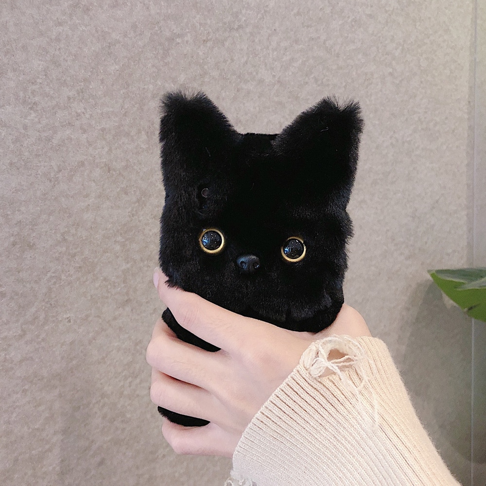 【Ice Queen song】 2023 Winter Warm Plush Phone Case For iPhone 14 XS XR X 13 12 11 Pro Max Cat Furry fluffy Fur Cover For iPhone 6 6S 7 8 Plus Cases. 