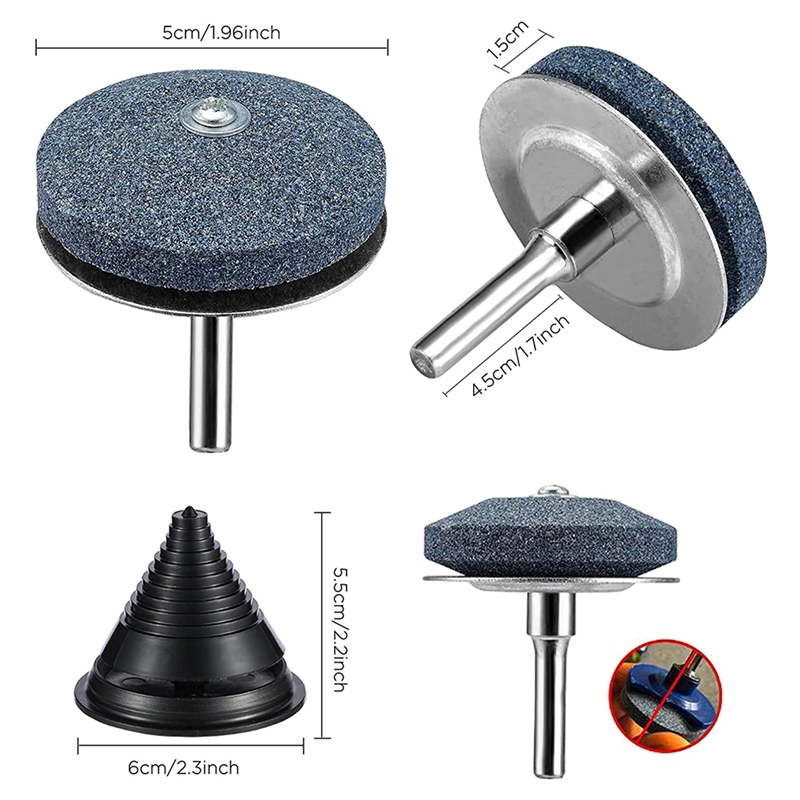 Lawn Mowers Blade Sharpener Tool Drill Attachment Sharpening Kit Lawnmower Blades Sharpener for Power and Hand Drill. 