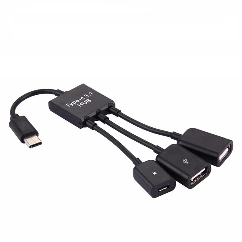3in1 Type-C OTG USB Port Game Mouse Keyboard Adapter Cable For Android Tablet W1 Dropship. 