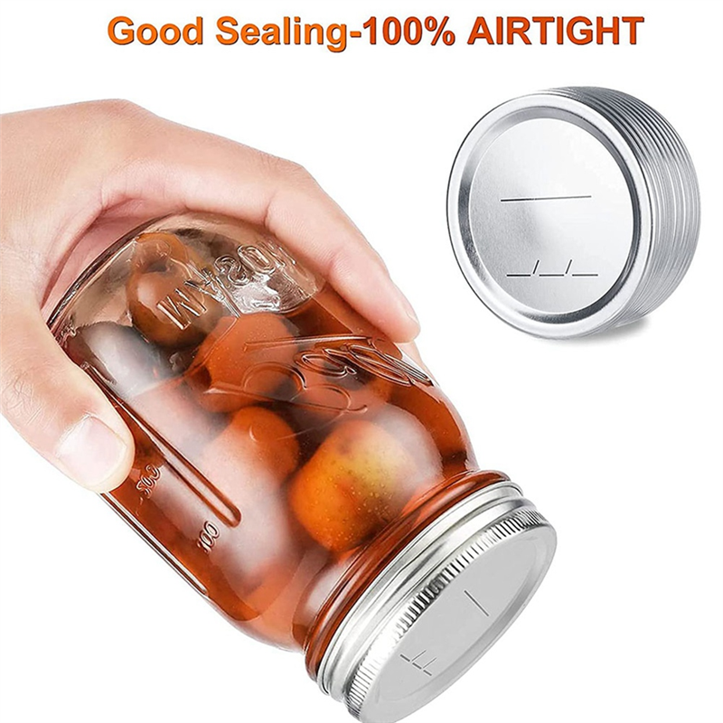 QUANBU 160Pcs Wide Mouth Canning Lids,Mason Jar Canning Lids for Ball,Split-Type Lids Leak Proof 86mm Mason Jar Lids. 