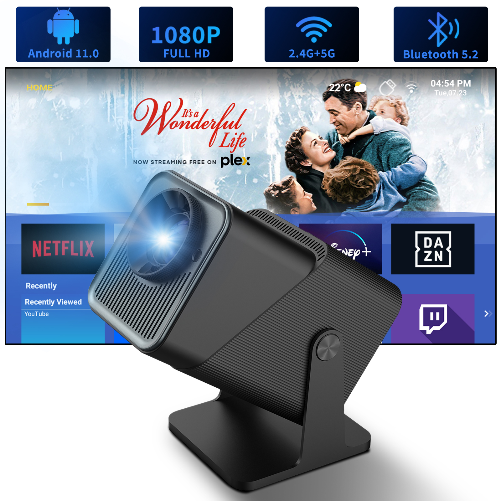 New Z10 Smart Portable Small Projector Full HD 4K Android 11 Screen Projection Movie 1080P Mini LED Home Video Projectors