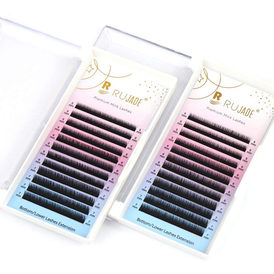 Lower Lashes Mix 5 6 7mm Bottom Lash Extensions B/C Curl Under Eyelashes Individual Lashes Natural Short Mink Eyelash Extensions Lateil. 