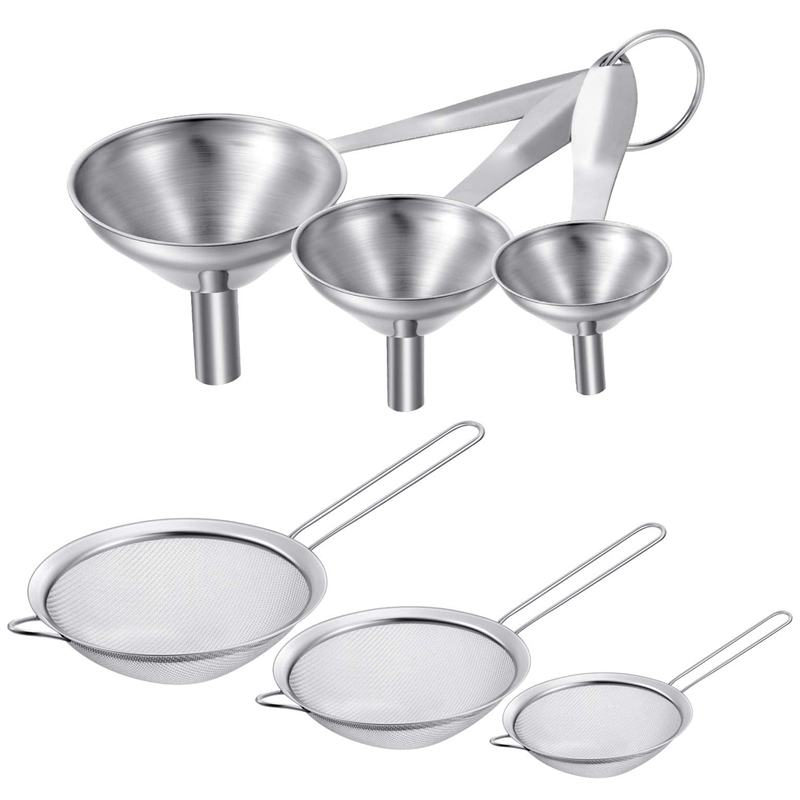 Stainless Steel Funnels Set 6 Pcs Kitchen Funnels Canning Funnel Fine Mesh Stainless Steel Strainer Colander Sieve Buy Online At Best Prices In Bangladesh Daraz Com Bd