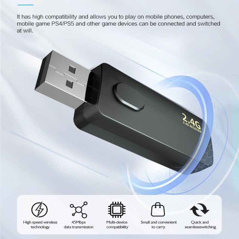 Professional Music Bluetooth Headphones For PS4 PS5 Xbox PC Mobiles Wireless/Wired Active Noise Cancelling Bass Gaming Headset. 