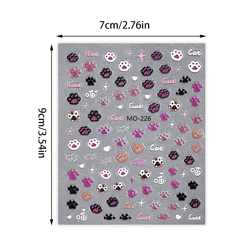 3D Animal Cartoon Bunny Nail Stickers Set For Kids Cute Rabbit Nail Decals Cuilei. 