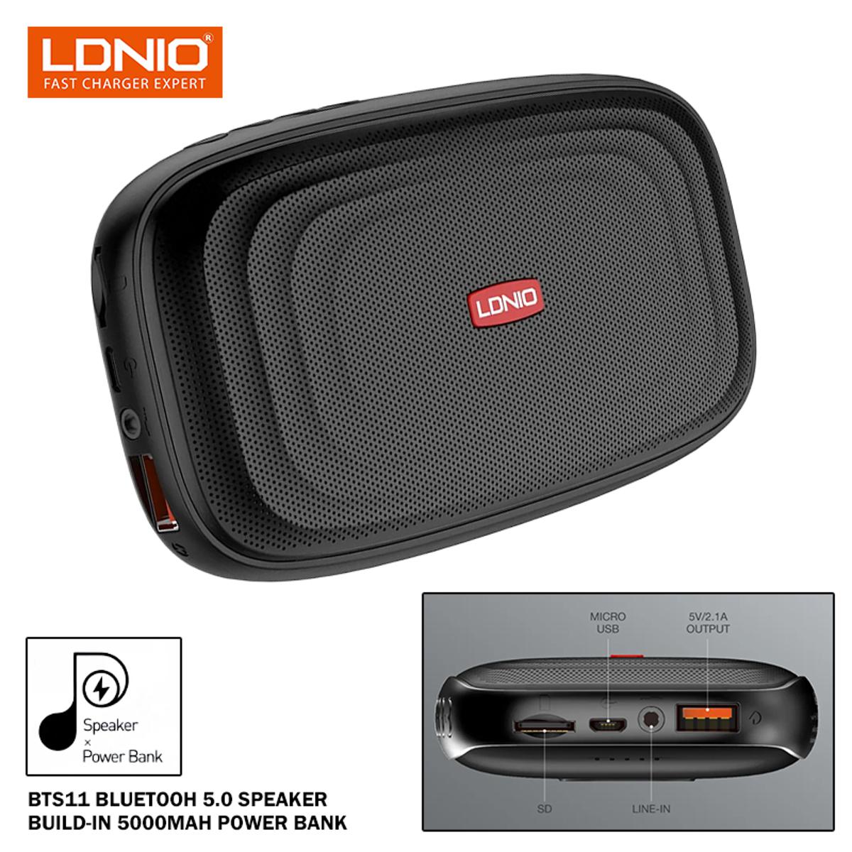 LDNIO BTS11 Mini Speaker In Wireless Bluetooth Speaker With Build-In  5000MAH Power Bank