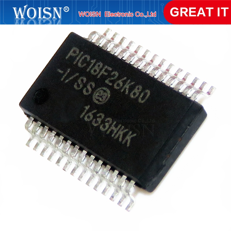10pcs/lot PIC18F26K80-I/SS PIC18F26K80-E/SS PIC18F26K80 SSOP-28 In Stock. 