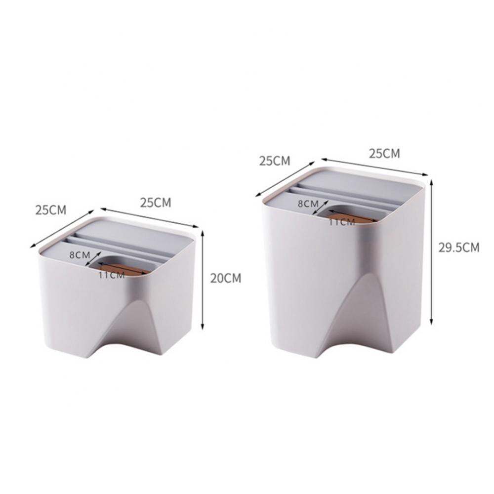 Waste Bins Kitchen Bathroom Dry And Wet Separation Trash Can Rubbish Bin Toilet Garbage Bin Recycle Stacked Sorting Trash Bin. 