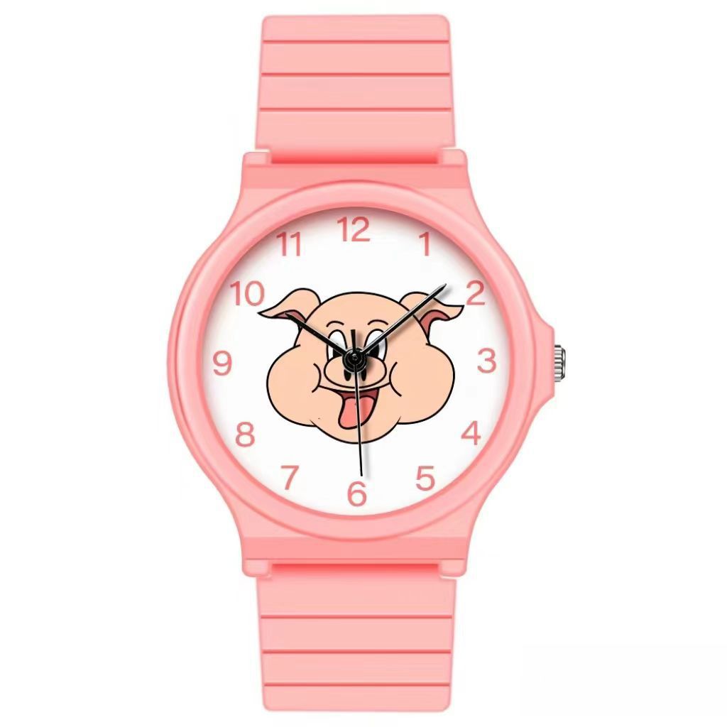 In addition to the three evils of the week, the watch with the primary school quartz watch, Chen Guilin, the same watch, Ruan Jingtian, pink pig. 