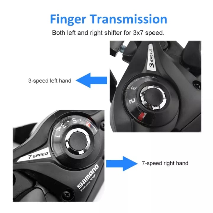 Shimano Bicycle Shifter/Brake Lever 3 x 7 Speed (Left & Right ) 2 pcs. 