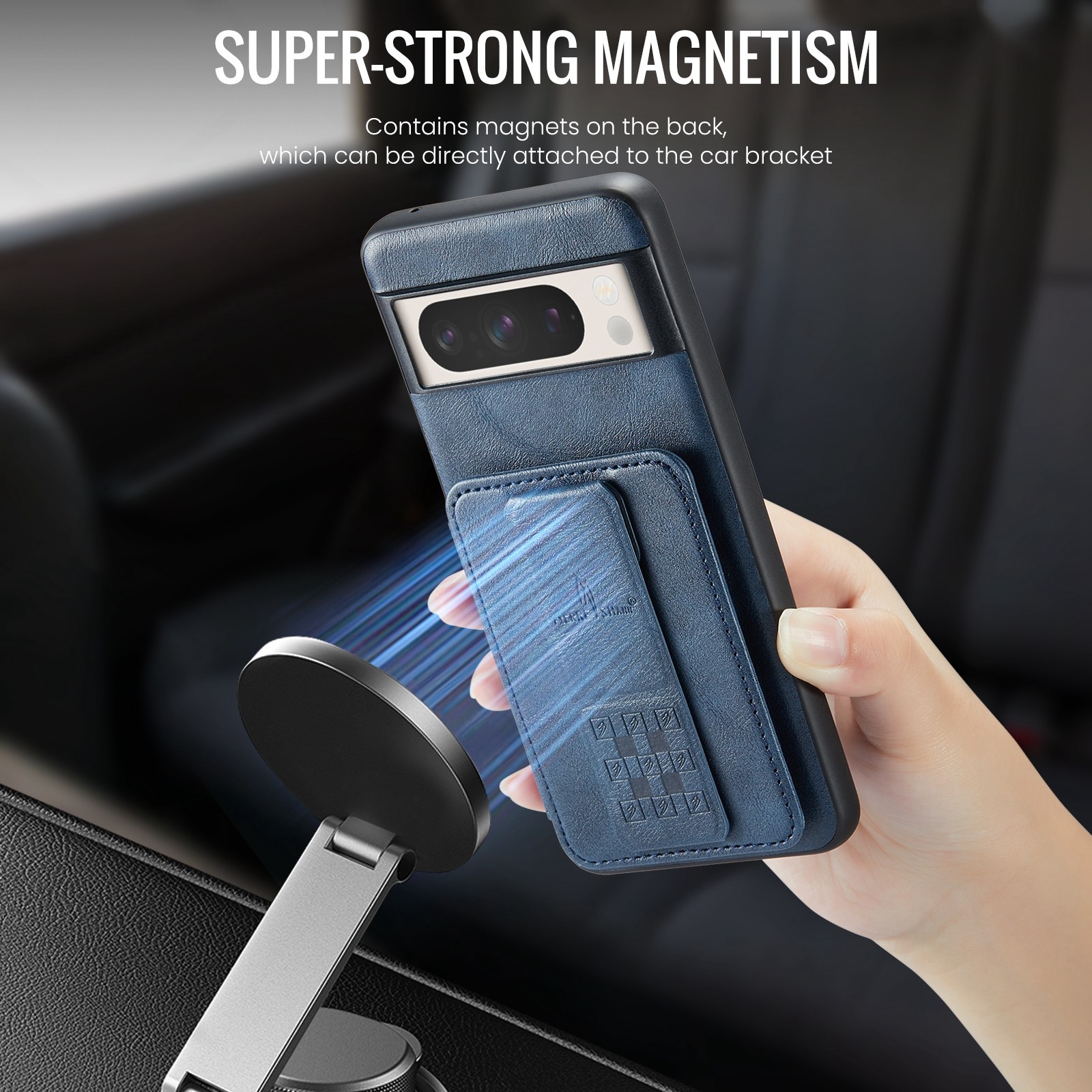 Fierre Shann Oil Wax Cow Leather Card Holder Back Phone Case For Google Pixel 8 Pro/Google Pixel 7a/Google Pixel 7/Google Pixel 8/Google Pixel 7 Pro/Google Pixel 8a. 