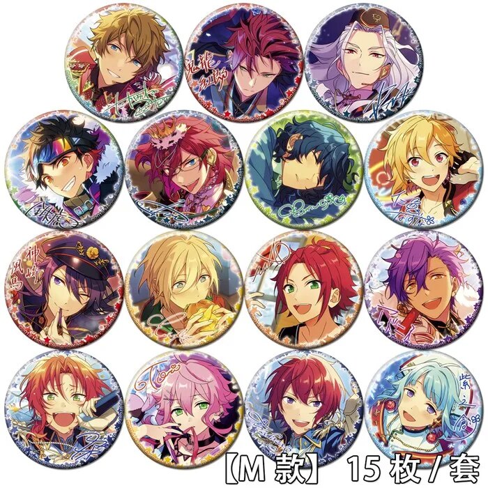 58mm Ensemble Stars Idol Badge Isara Mao Sakuma Rei Tsukinaga Leo Brooch Icons