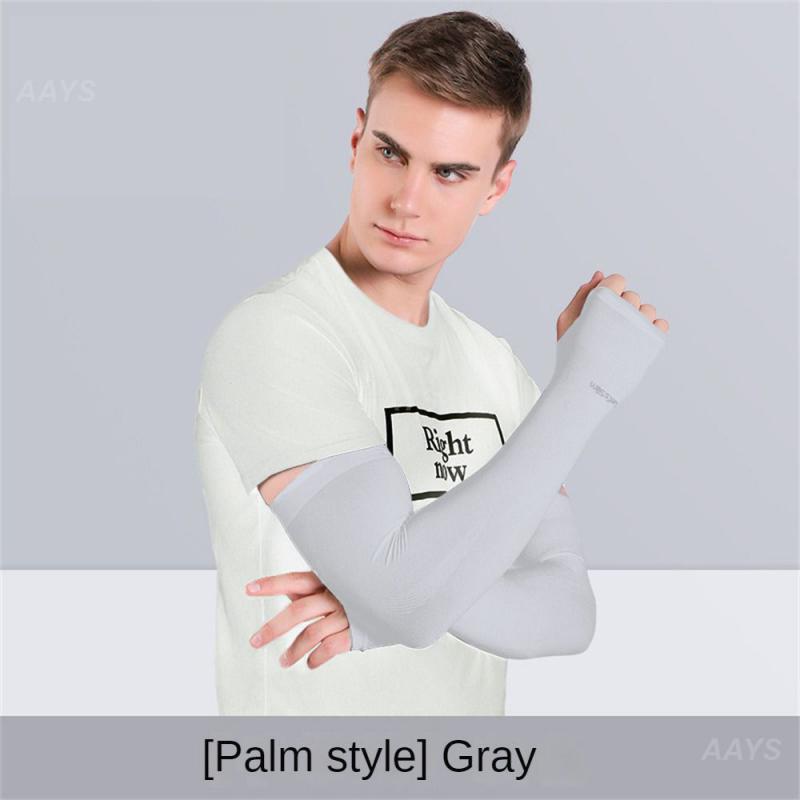 Breathable High Elasticity Fabric High Elasticity Arm Sleeves Sun Protection Ice Silk Fabric And Tight Shaping Ice Silk Sleeves. 