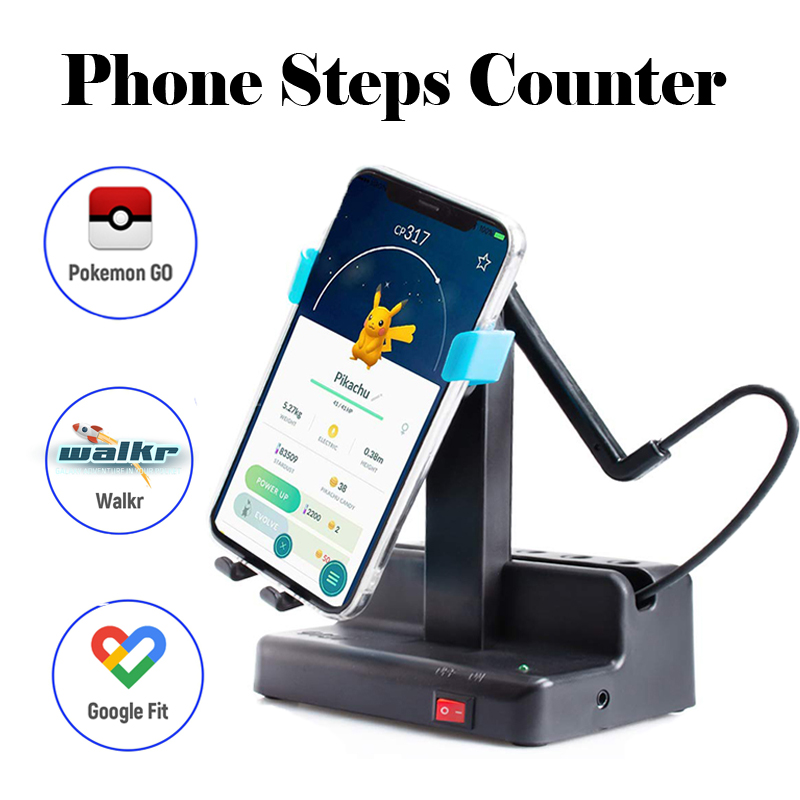 Mobile Phone Smart Watch Auto Step Shaker Automatic Step Counter for Pokemon Go/GoogleFit Cellphone Pedometer for Iphone/Android. 