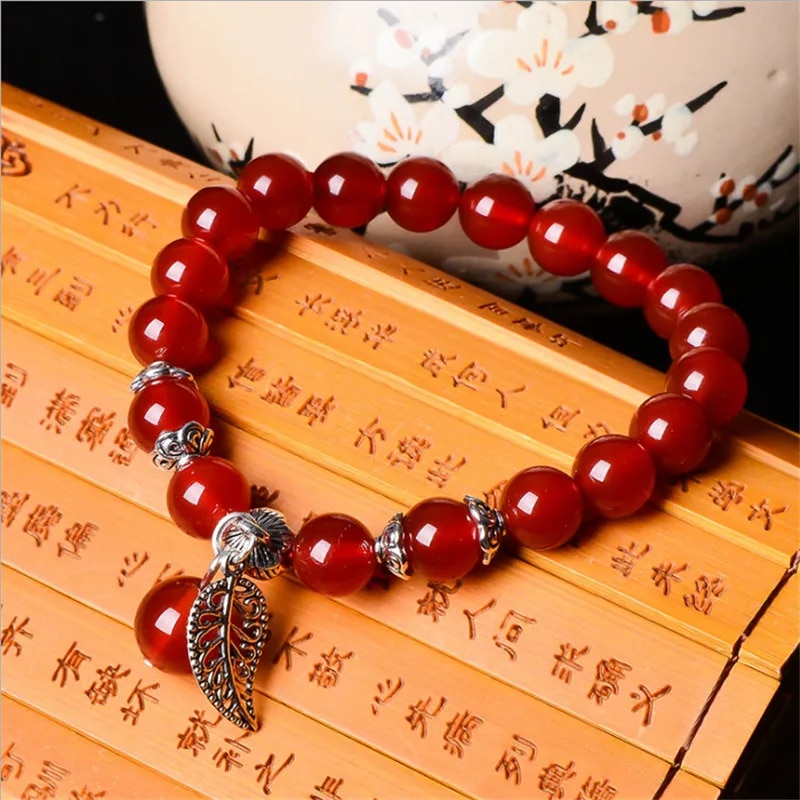 【beauty code store】Natural Garnet Bracelet Multi Circle Pomegranate Bracelet Garnet Grape Ball for