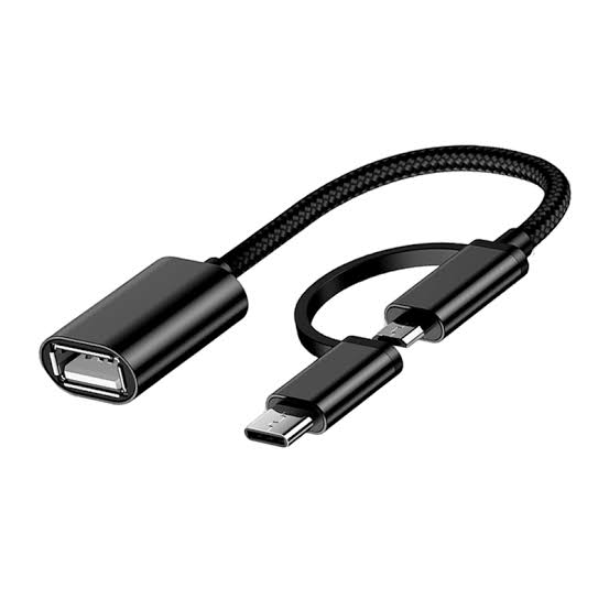 Premium Quality 2 In 1 Micro Usb & Type C Otg Cable - Convenient Cable For Data Transfer In Any Color. 