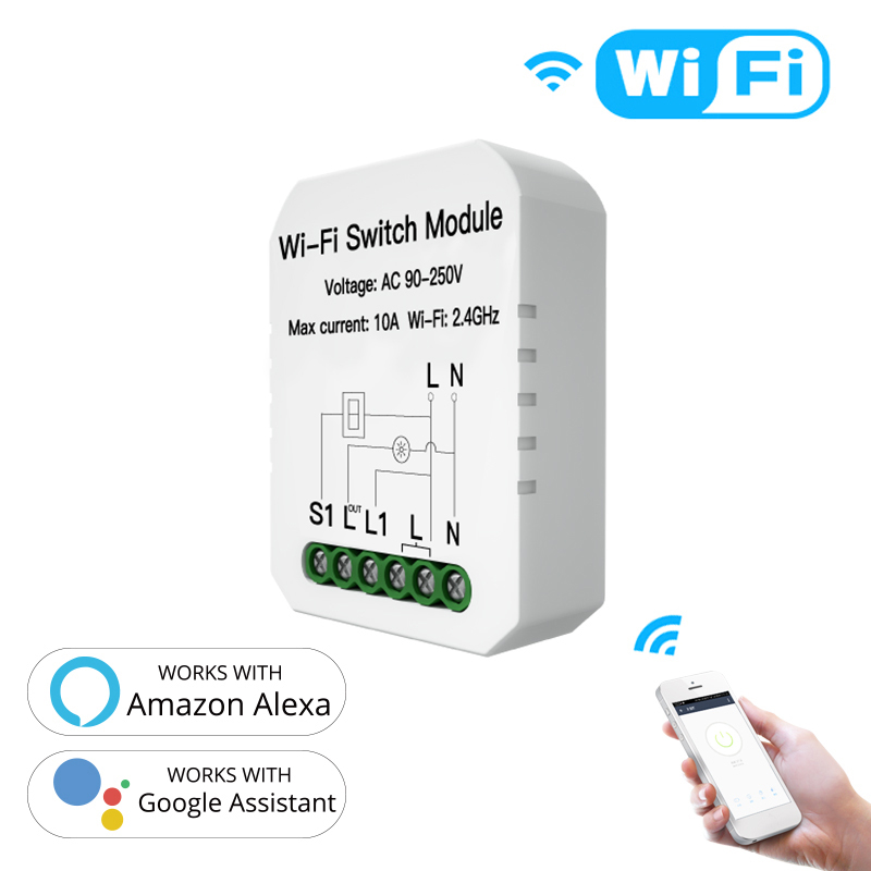 Nax Smart Home Wifi Wireless Switch Module For Apple Android App Control 90-250V Hot Sell. 