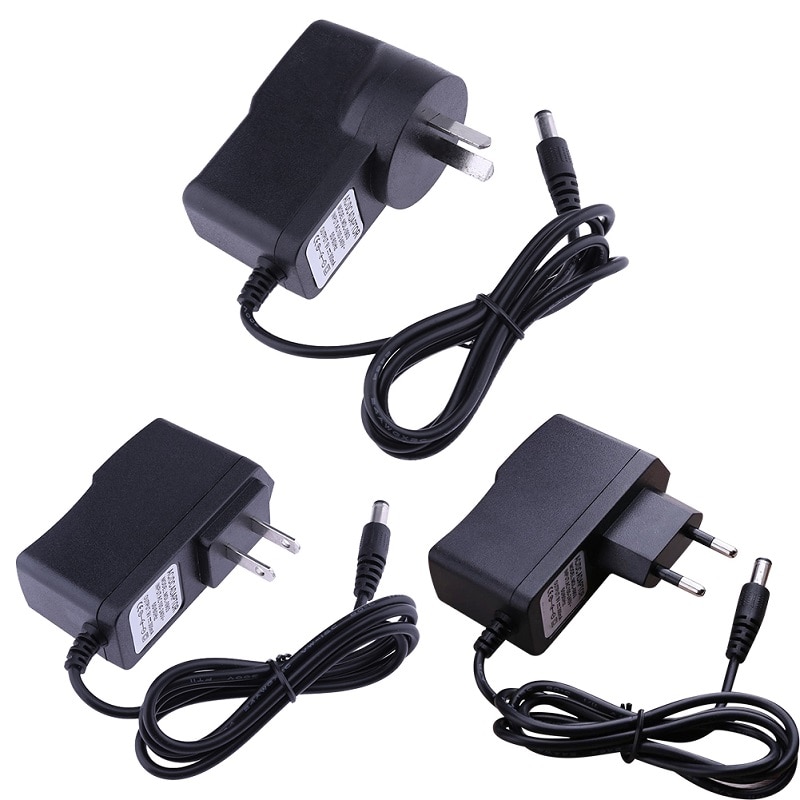 ALLOYSEED Negative Pole 9V 300mA EU US AU AC to DC Power Adapter Converter 5.5*2.5mm Center Negative Pole of 5.5*2.1mm Plug