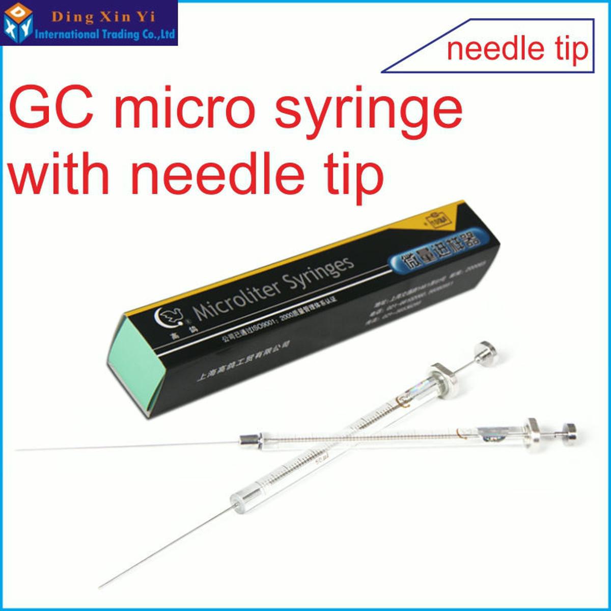 【The road to happiness Store】1ul Zero dead volume GC micro syringe with cone tip Gas chromatographic injector microsyringe