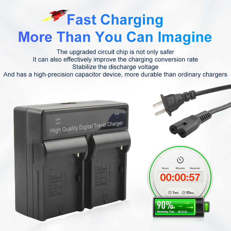 NP-F970 NP-F980 F960 F970 NP-F Camera Batteries Charger for Sony NP F550 F570 F975 FM50 QM91D F750 NP-F770 CCD-TRV58 V1J z1. 