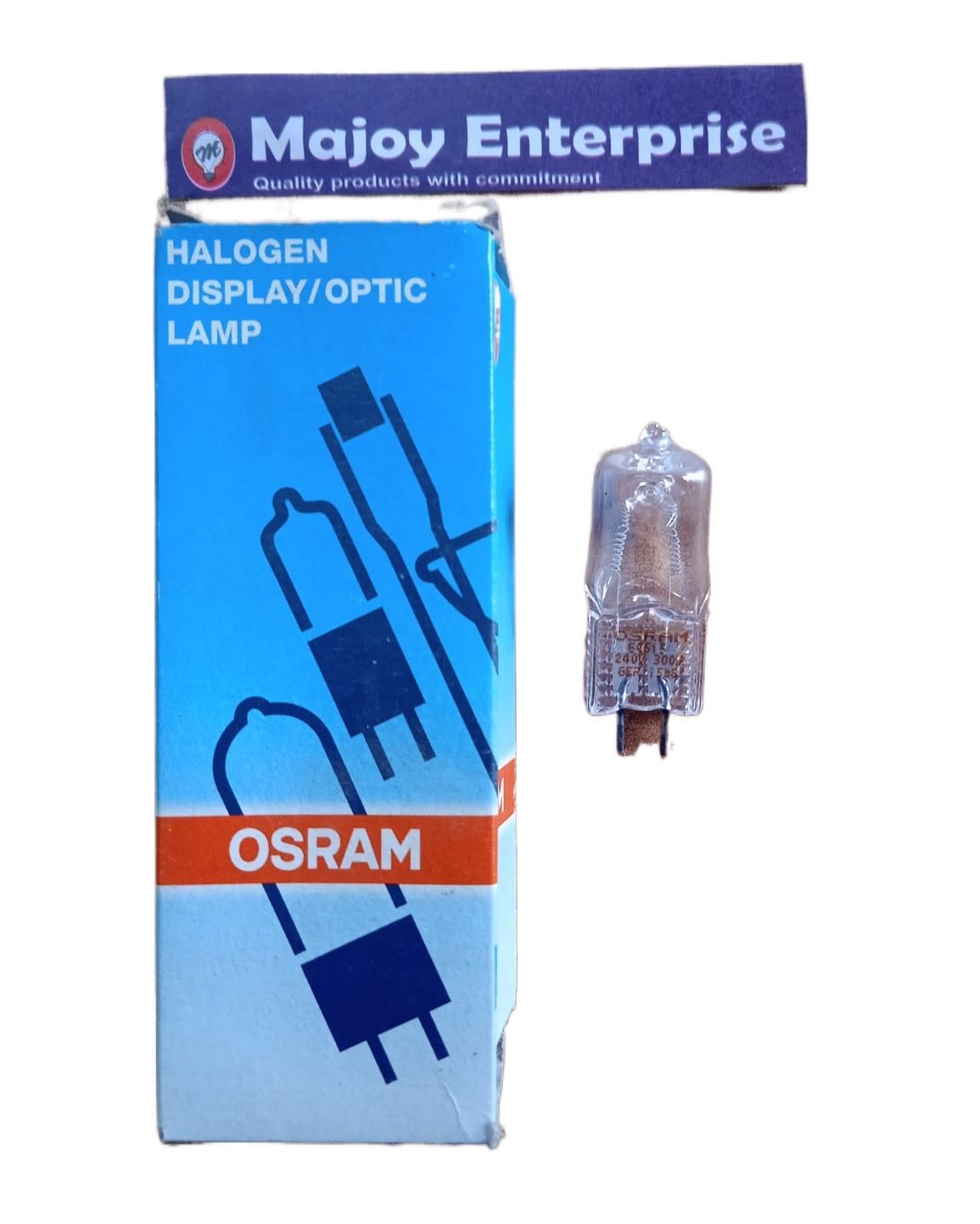 OSRAM 300W 64515 240V AC Halogen Display/Optic Lamp GX6.35 3200K, Made in Germany. 