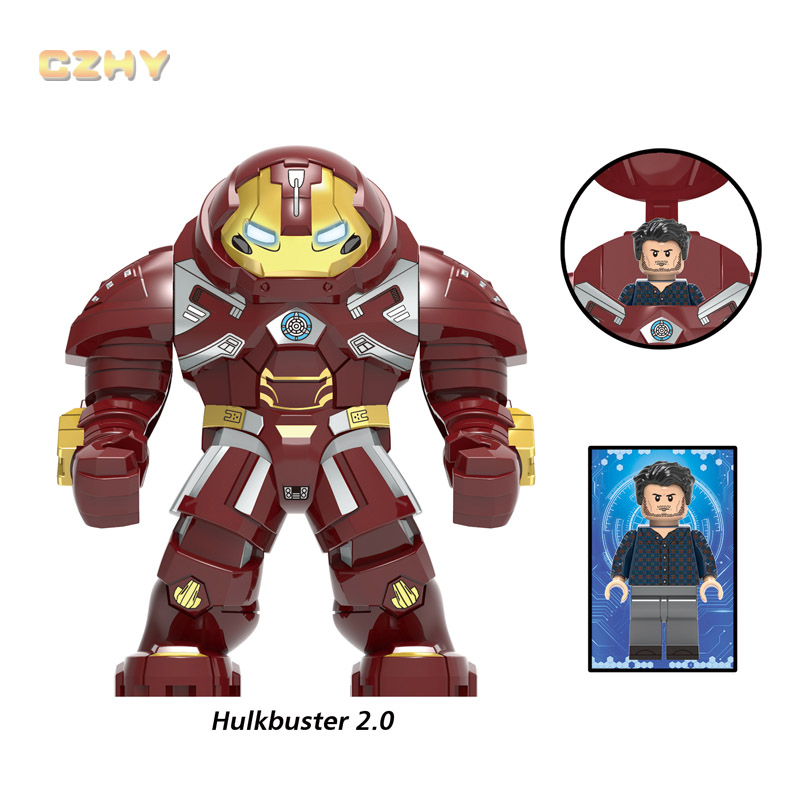 READY STOCK  Big Size Hulkbuster Large Hulk Thanos Minifigure Venom Spiderman Building Blocks Toys. 