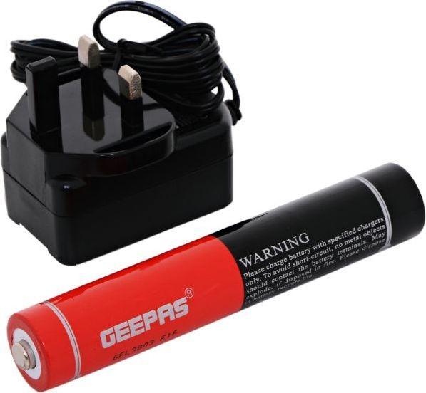 Geepas GFL3803 Dubai made Rechargeable LED Flashlight Lifetime warrenty. 