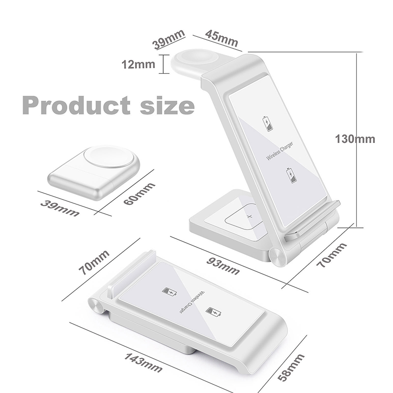 3 In 1 Wireless Charger For Samsung S23 Ultra/S22/S21/S20/Note 20/Z Flip 4/Z Fold 4 Fast Charging Station For Galaxy Watch 5 Pro Hudduo. 