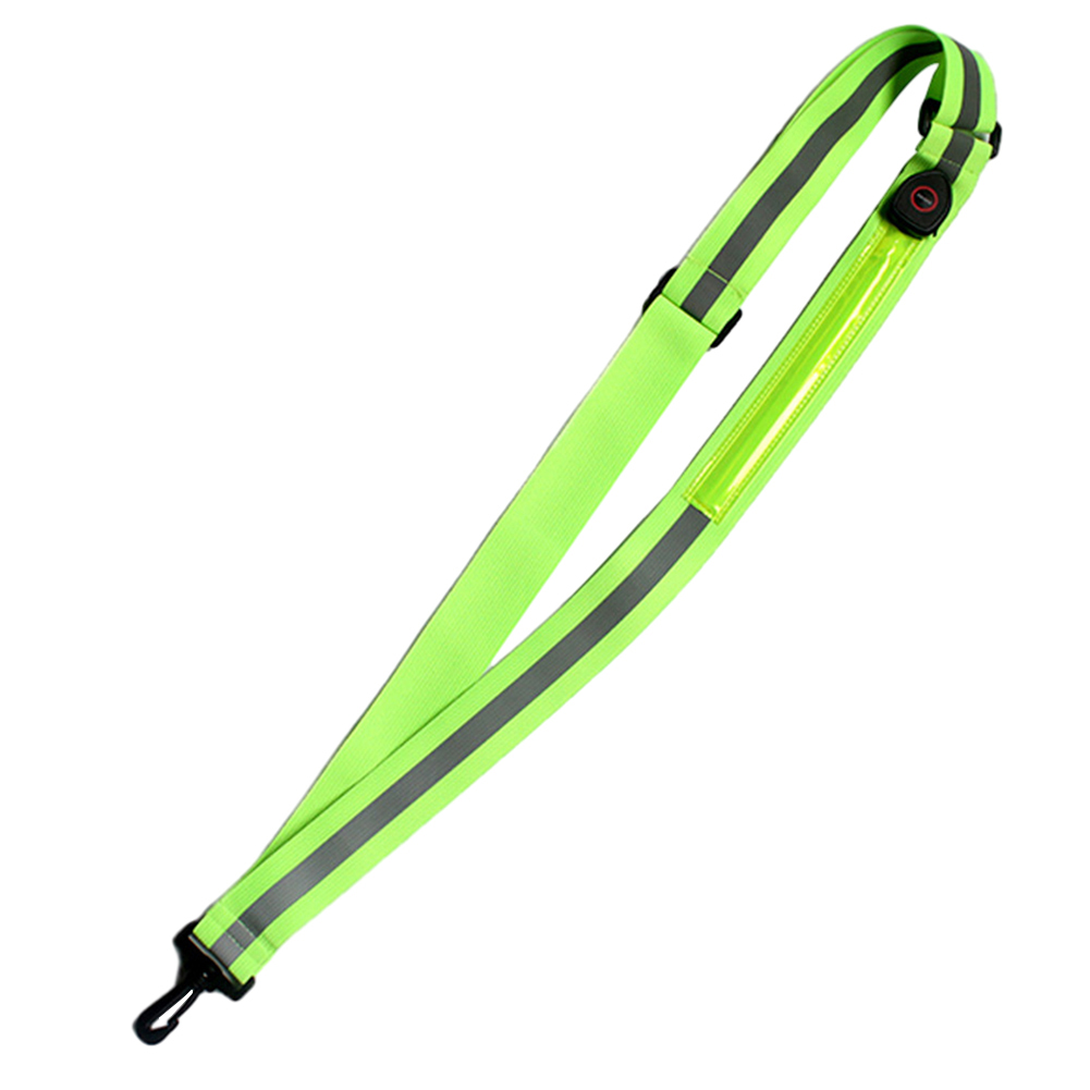 USB Rechargeable LED Reflective Belt Sash High Visibility LED Reflective Belt Safety Reflective Running Gear for Night Running. 