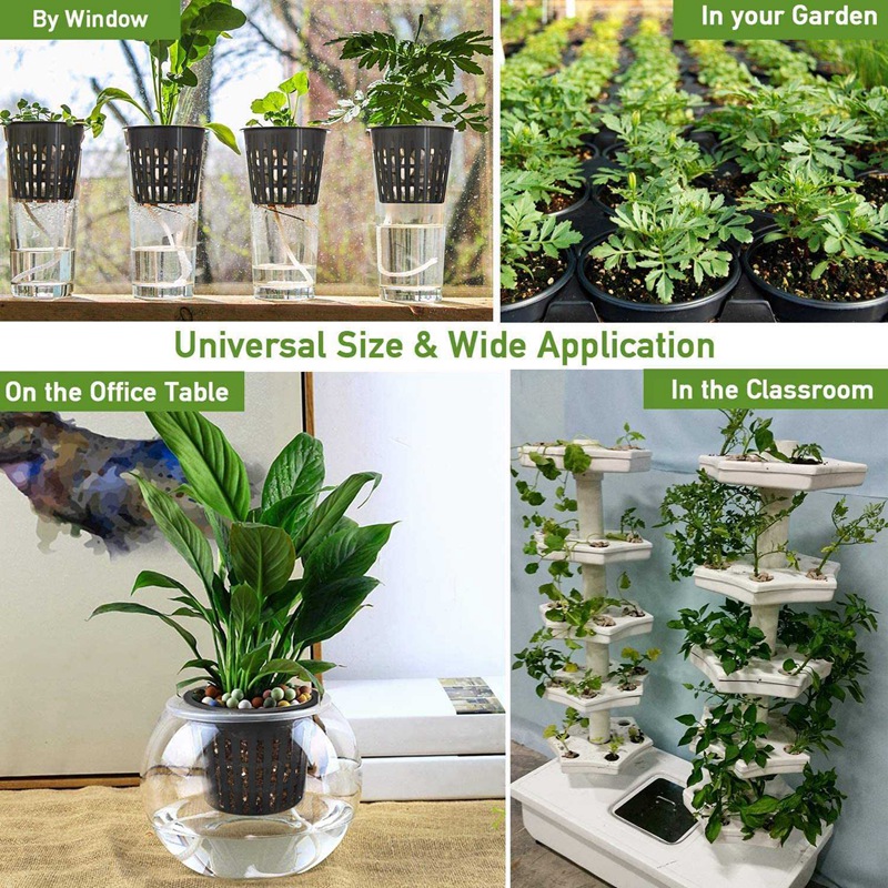 45 Pieces Hydroponic Net Pots, Plastic Net Pot for Garden Balcony Hydroponics and Sless Culture (8Cm). 