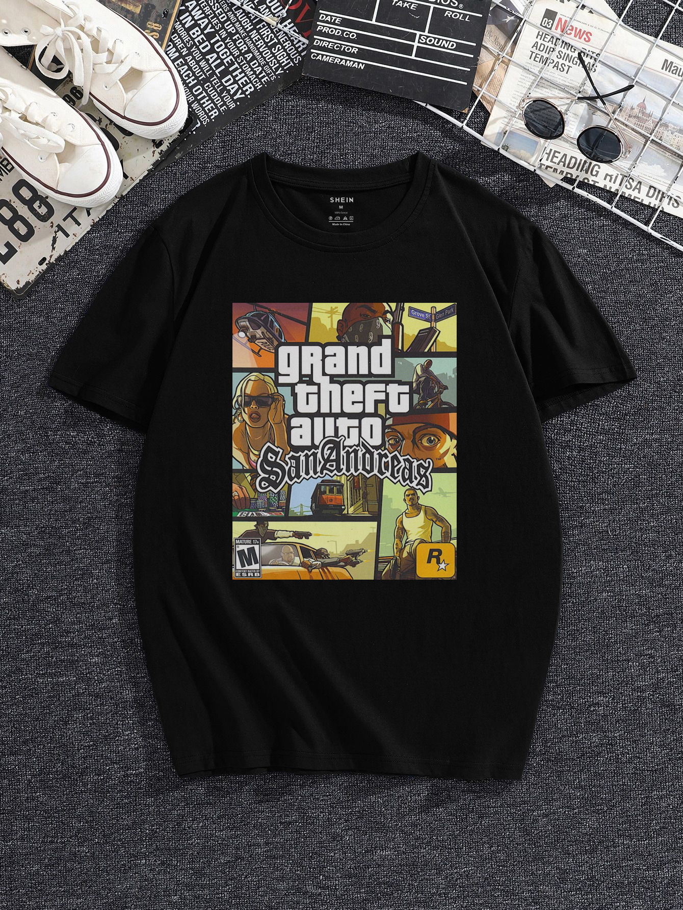SOFT COMFORTABLE GTA PRINTED DESIGN T-SHIRT FOR MEN. 