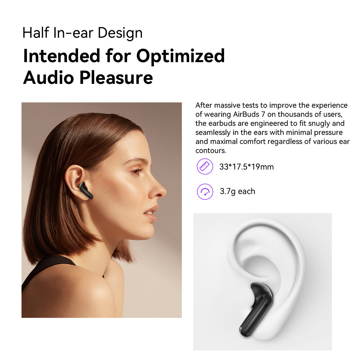 Blackview AirBuds 7 True Wireless Bluetooth Headphones TWS Earphones In Ear with Microphone Wireless Charging for Mobile Phone. 