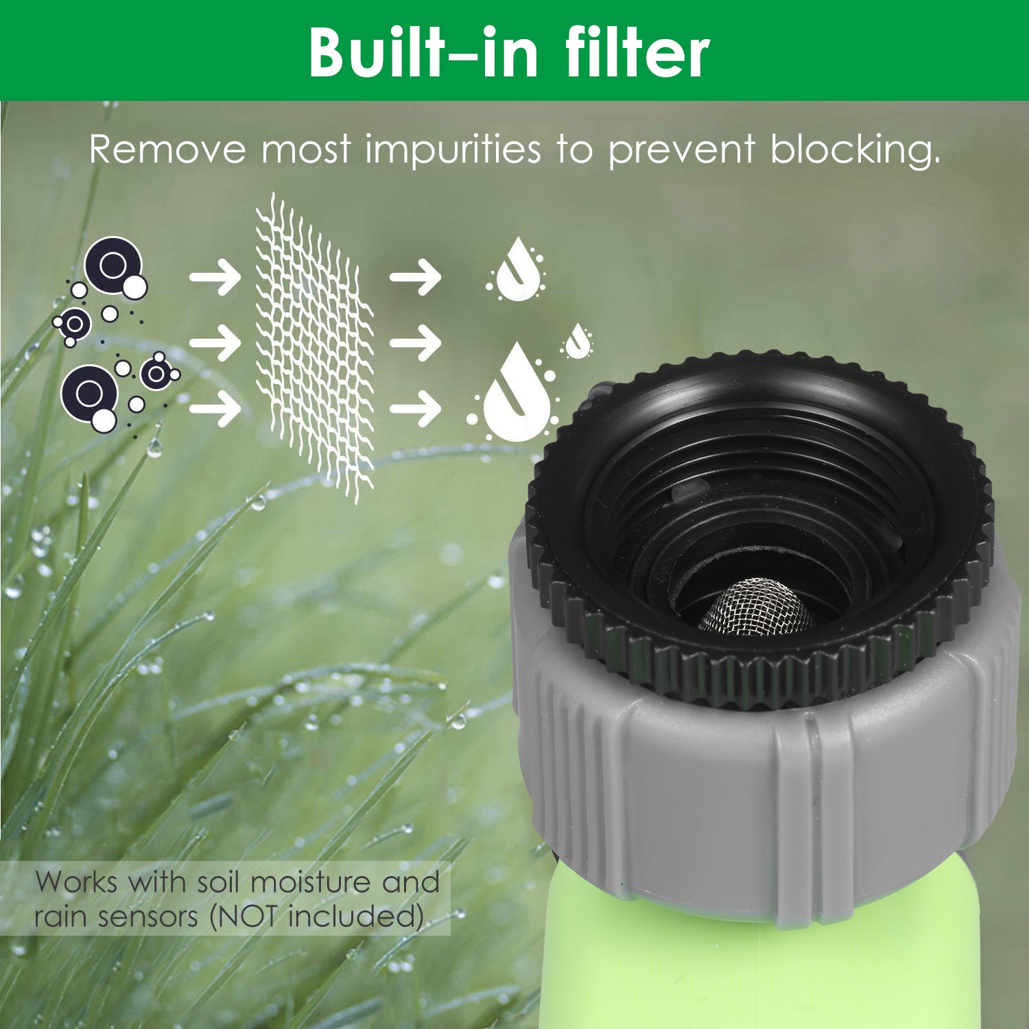 Programmable BT WiFi Water Timer Hose Faucet Timer Outdoor  Operated Water Flow Meter Automatic Watering Sprinkler System. 