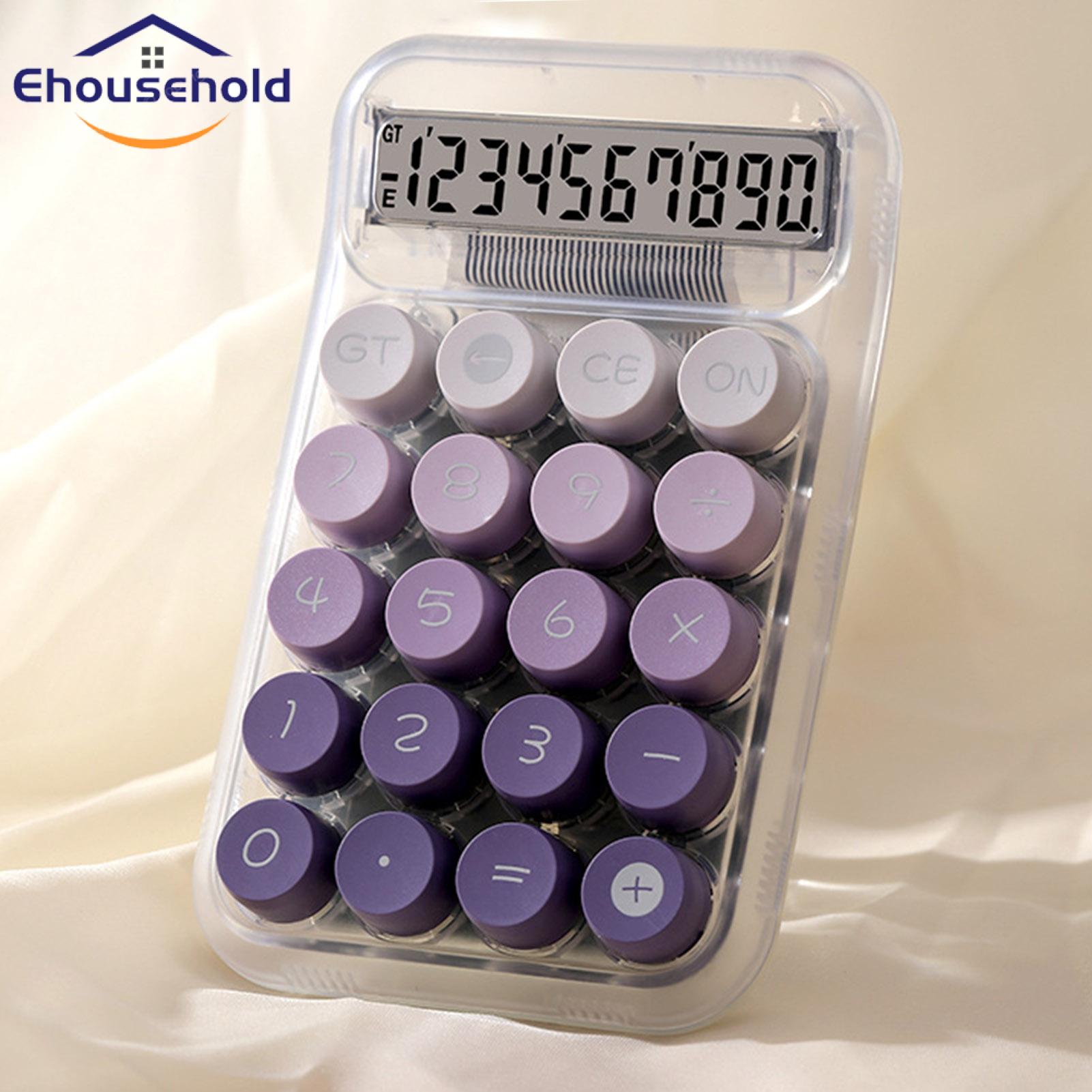 Workspace Calculator 12-digit Gradient Colour Desktop Calculator with Anti-slip Pads Mechanical Keyboard Countertop Calculator for Office Home Use Compact Calculator. 