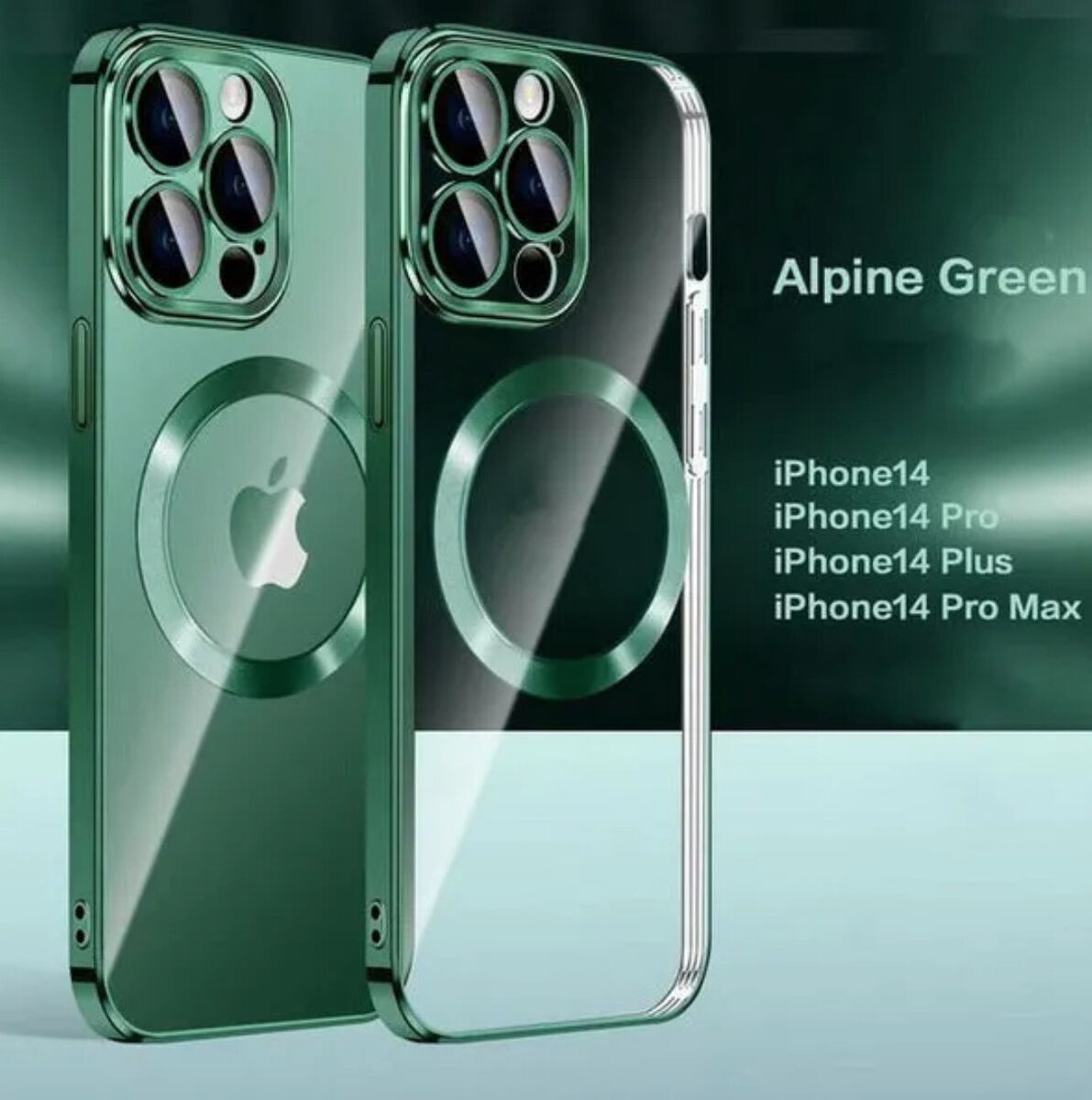 For iPhone 13 Pro Max Shockproof Magnetic Plating Clear Soft Case Cover. 