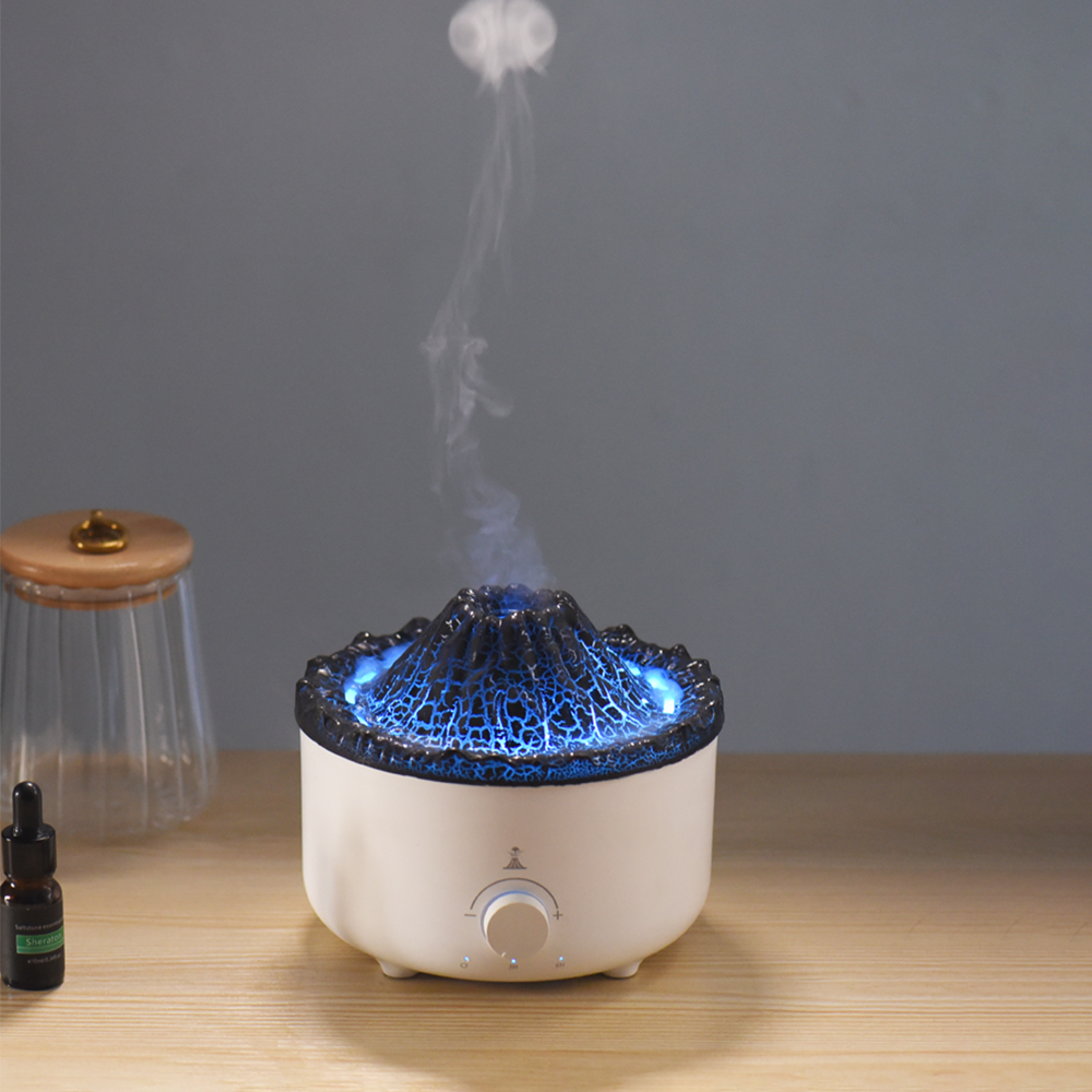 Volcano Jellyfish Humidifier With Led Light Flame Humidifier Aroma Diffuser With Remote Control. 