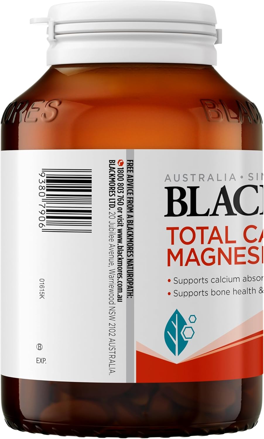Blackmores Total Calcium Magnesium + D3 | Supports Bone Health & Muscle Function | Enriched with Vitamin D3 to aid calcium absorption | 125 Tablets, Australia. 