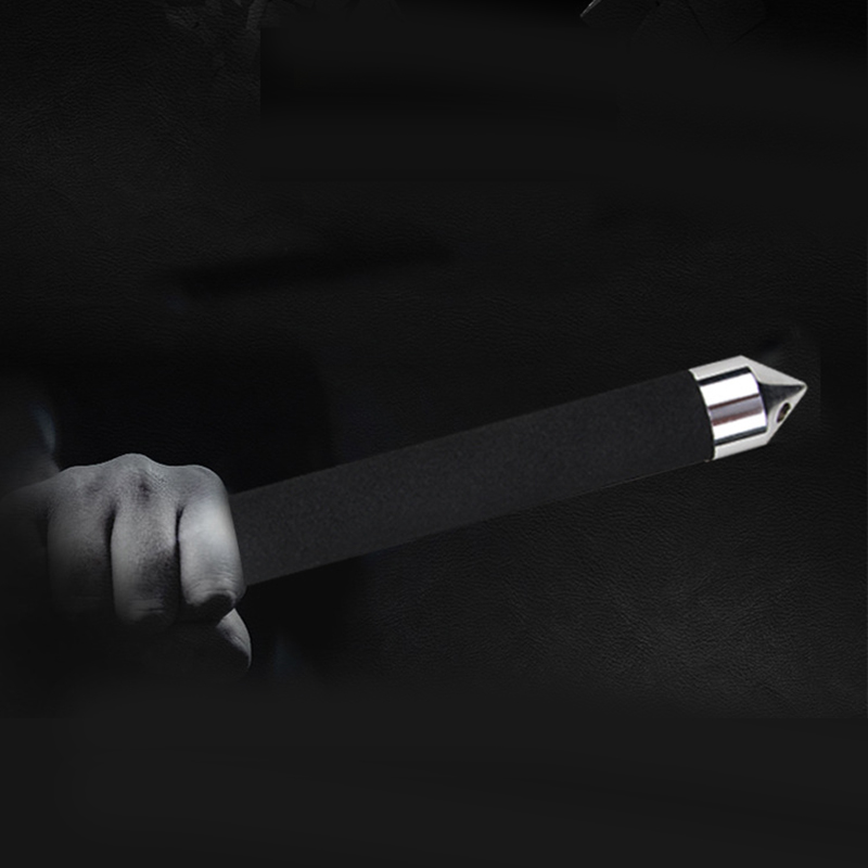 Outdoor Self-Defense Three Sections Telescopic Sticks Portable Emergency Escape Multi-Tool. 