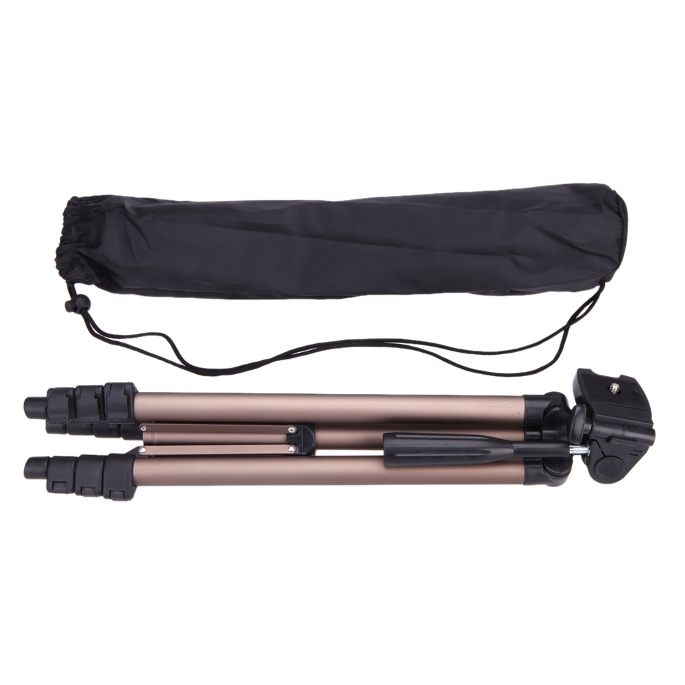 WT3130 Portable Camera Tripod Stand with Rocker Arm for DSLR Camera Camcorder. 