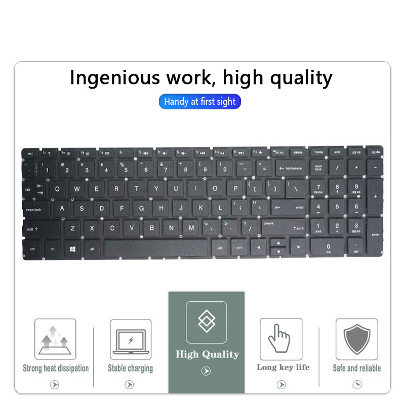 Laptop Keyboard For HP TPN-C125 C126 250 G4 255 256G4 15-AC AY 15Q-AJ Notebook. 