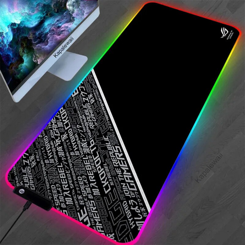 ASUS Speed Gaming Mousepad RGB ROG Mouse Pad Gamer XL Large Keyboard Desk Mat Computer PC Gaming 100x50 LED Play RunTable Carpet. 