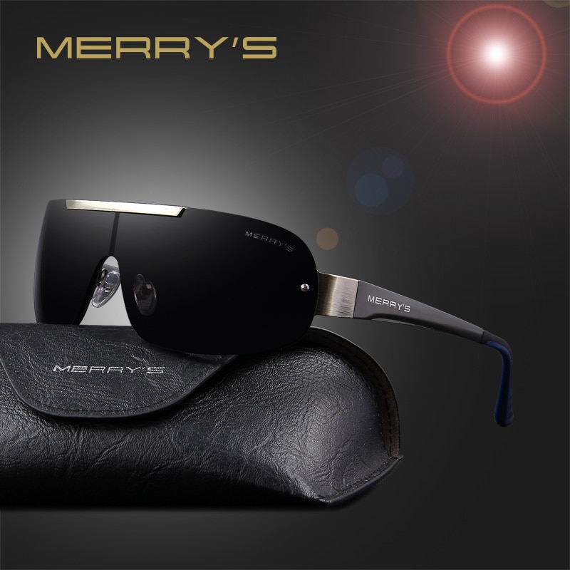 MERRY'S Fashion Classic Polarized Sunglasses Men Brand Designer HD Goggle Men's Integrated Eyewear Sun glasses UV400 S'8616. 