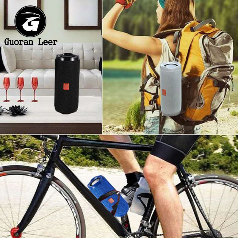 TG191 Portable Speaker Surround Stereo Sound Speaker Long Playtime Cylindrical Button Control Wireless Speaker Memory Card USB Disk MP3 Audio Player For Outdoor Sports Home Parties