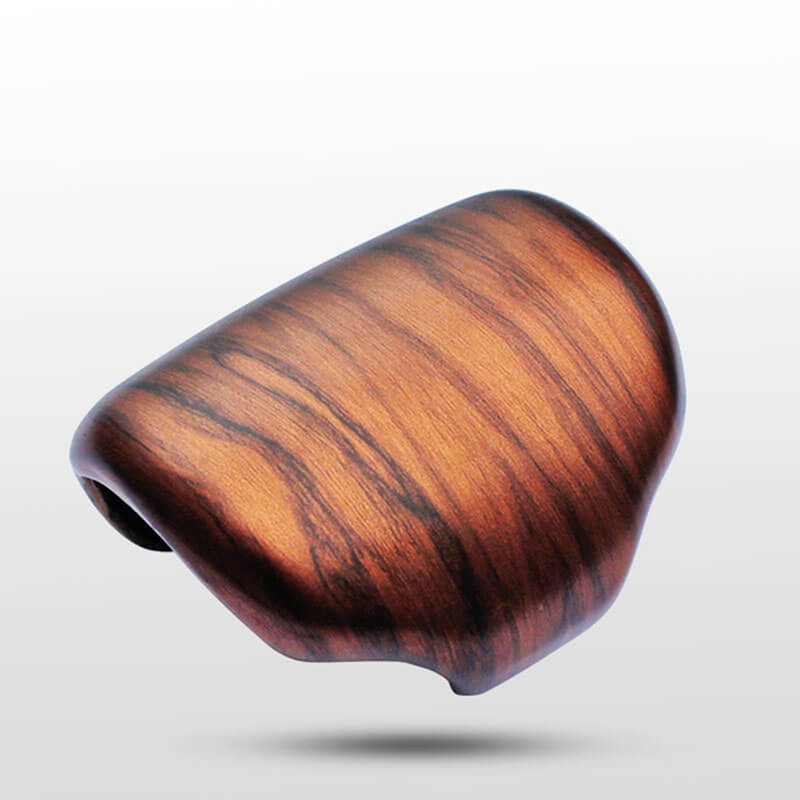2X ABS Peach Wood Grain Gear Lever Shift Knob Cover Trim for Honda CR-V CRV 2017-2020. 
