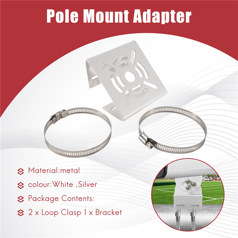 Universal Vertical Pole , with 2 , Wall Mounting Loop Bracket. 